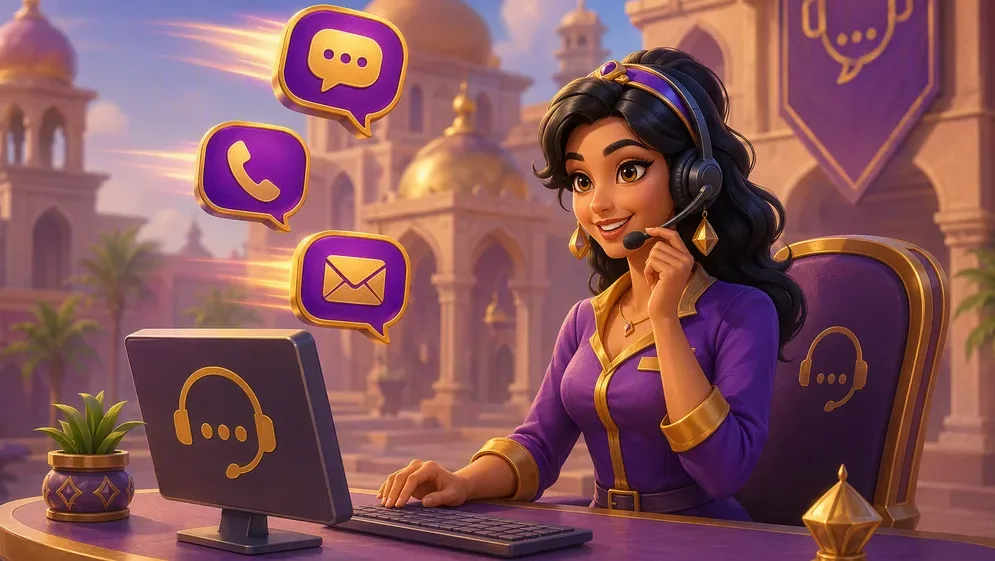 Kundenservice-Mitarbeiter am Headset im Chat