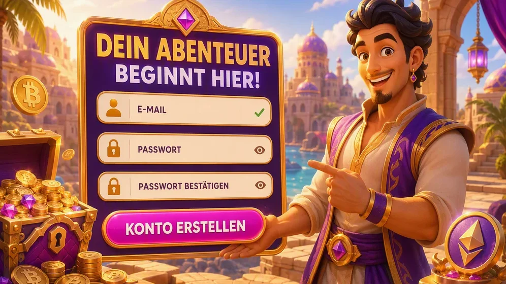 Registrierungsformular mit E-Mail- und Passwortfeldern